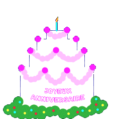 Gif animé joyeux anniversaire clignotant
